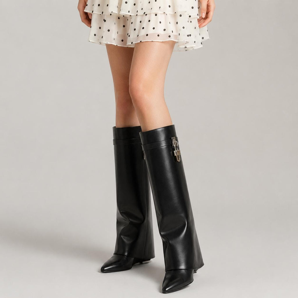 Women's Fold Over Knee High Boots