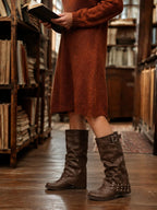 Women's Studded Mid Calf Boots