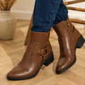 Women's Buckle Harness Ankle Boots