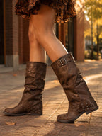 Women's Studded Mid Calf Boots