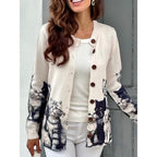Women's Cat Motif Knitted Cardigan