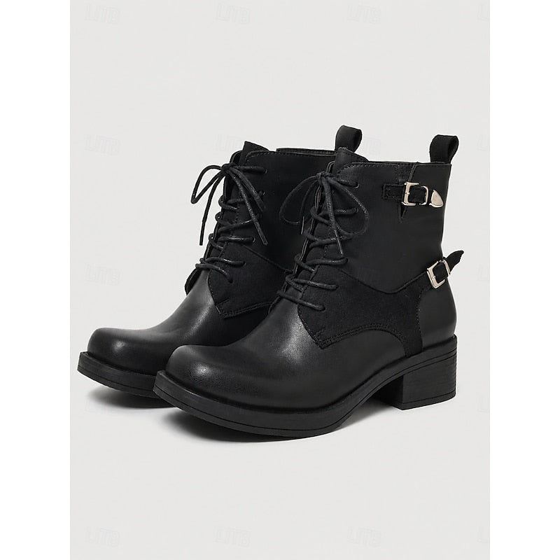 Women's Chunky Sole Combat Boots