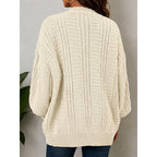 Women's Cable Knit Button Cardigan