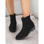 Women's Flat Zip Up Ankle Boots