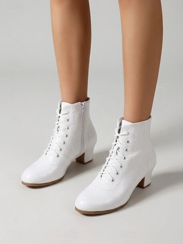 Women's Croc Lace Up Ankle Boots