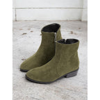 Women's Flat Zip Up Ankle Boots