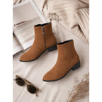 Women's Flat Zip Up Ankle Boots
